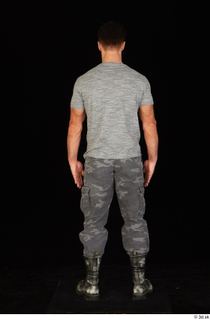 Larry Steel boots casual dressed grey camo trousers grey t…